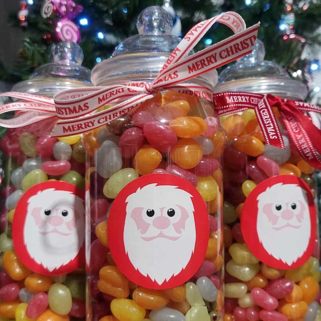 Festive Jelly Bean Jar 500g approx