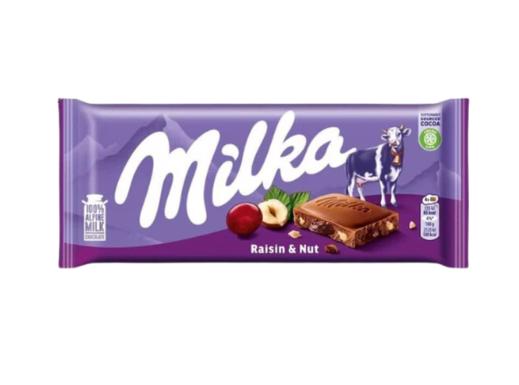 Milka Raisin & Nut 100g