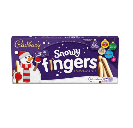 Cadbury Christmas Snowy Chocolate Covered Fingers 115g