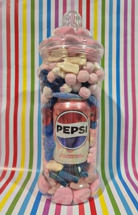 PRE ORDER Sweets & Soda Gift Jar - Pepsi Strawberries & Cream