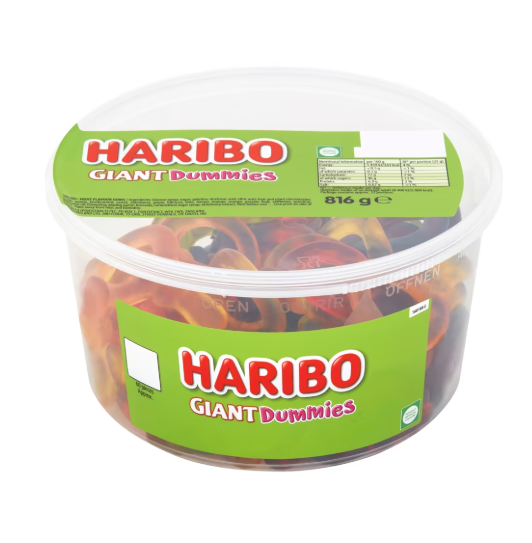 Haribo Giant Dummies Tub 816g