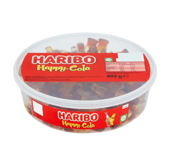 Haribo Happy Cola Bottles Tub 492g