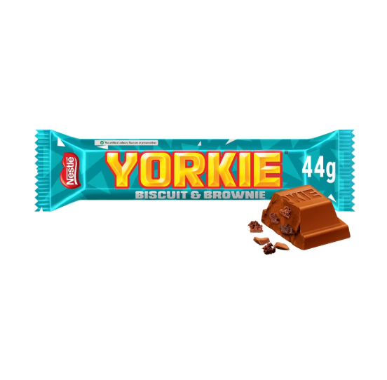 Yorkie Biscuit & Brownie Milk Chocolate Bar 44g