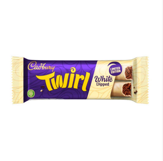 Cadbury Twirl White Dipped Limited Edition Chocolate Bar 43g