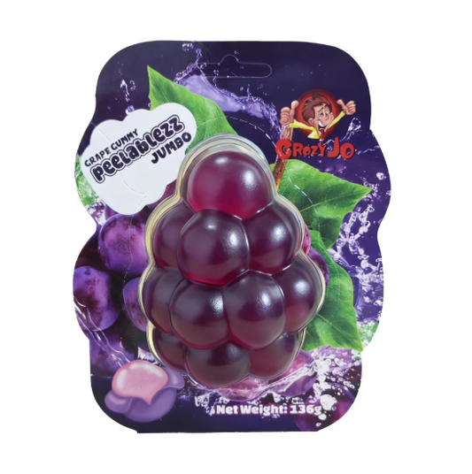 Crazy Jo Peelablezz Jumbo Grape Gummy 136g