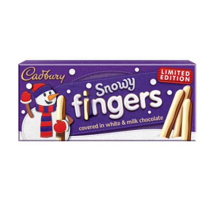 Cadbury Christmas Snowy Chocolate Covered Fingers 115g