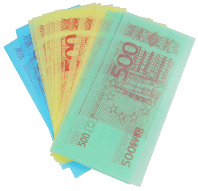 2 x 14g packs Crazy Candy Factory Edible Paper Funny Money